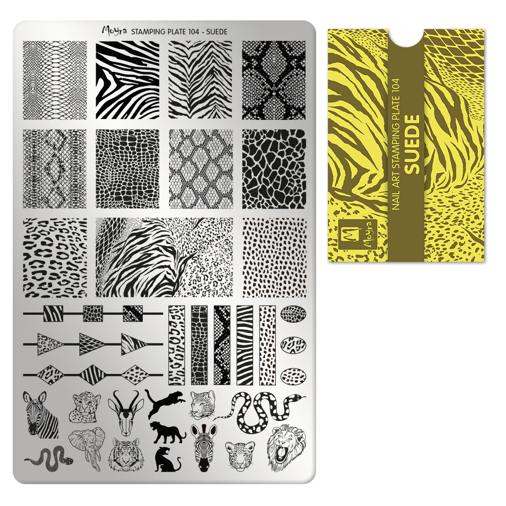 **Stamping Plate 104 Suede & Optional try on plate sheet