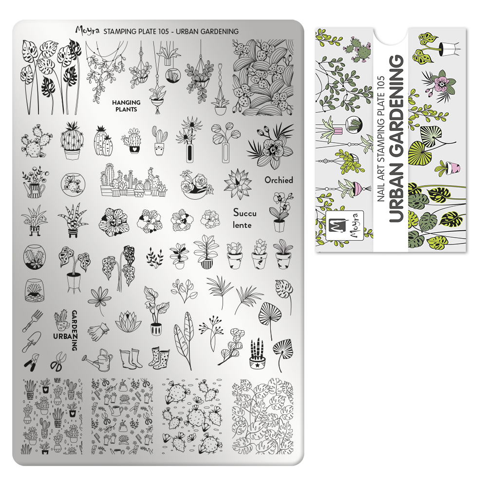 **Stamping Plate 105 Urban Gardening