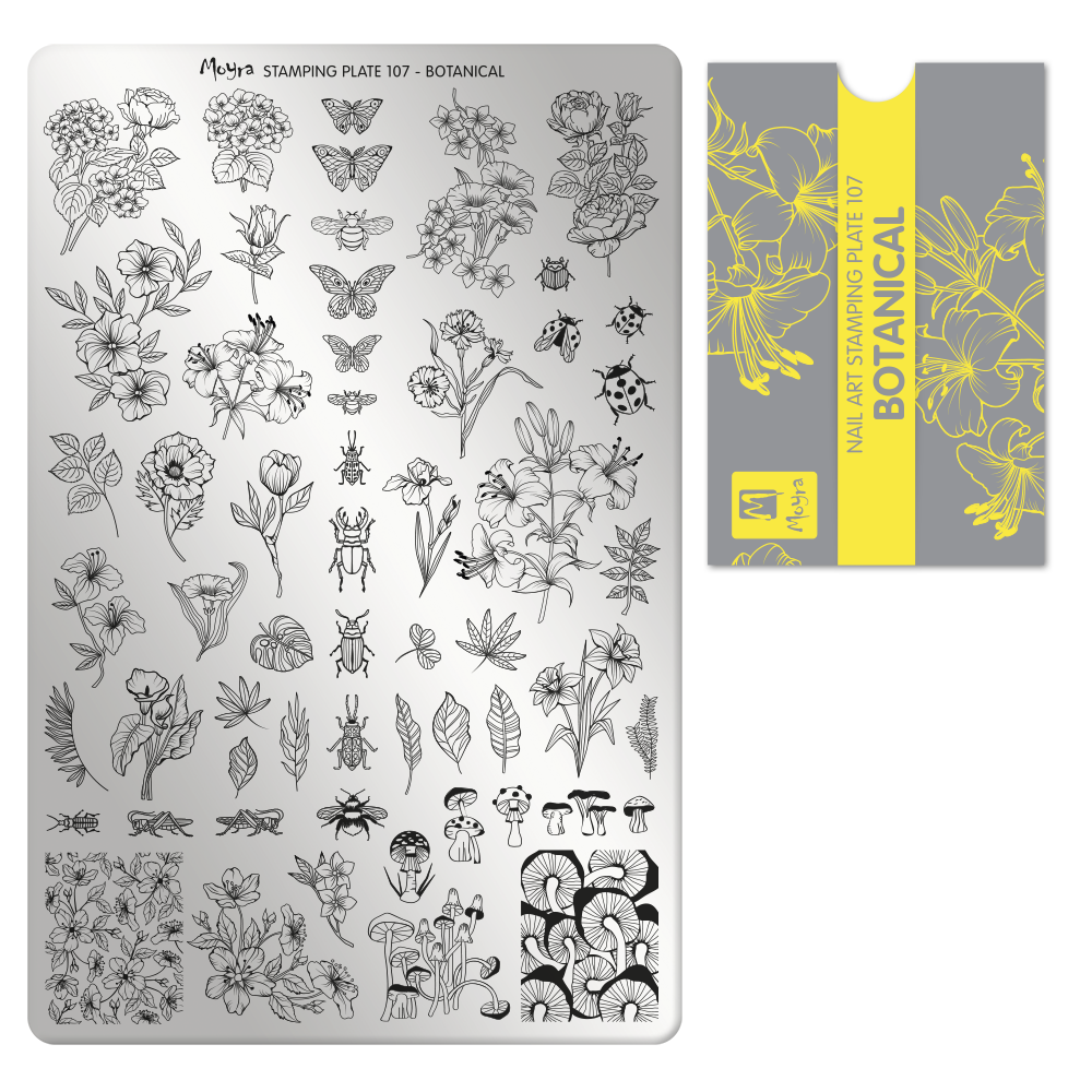 **Stamping Plate 107 Botanical