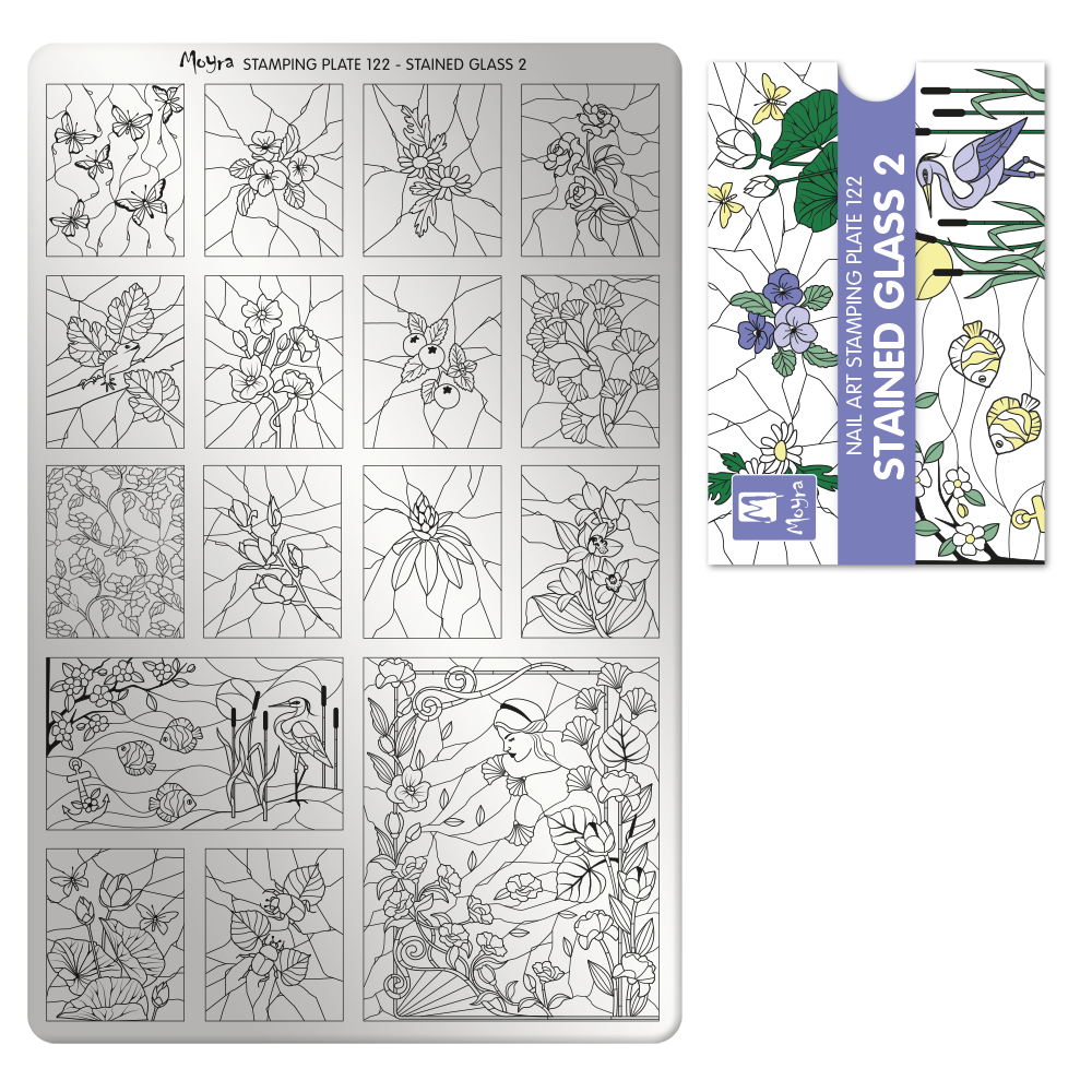 **Stamping Plate 122 Stained Glass 2