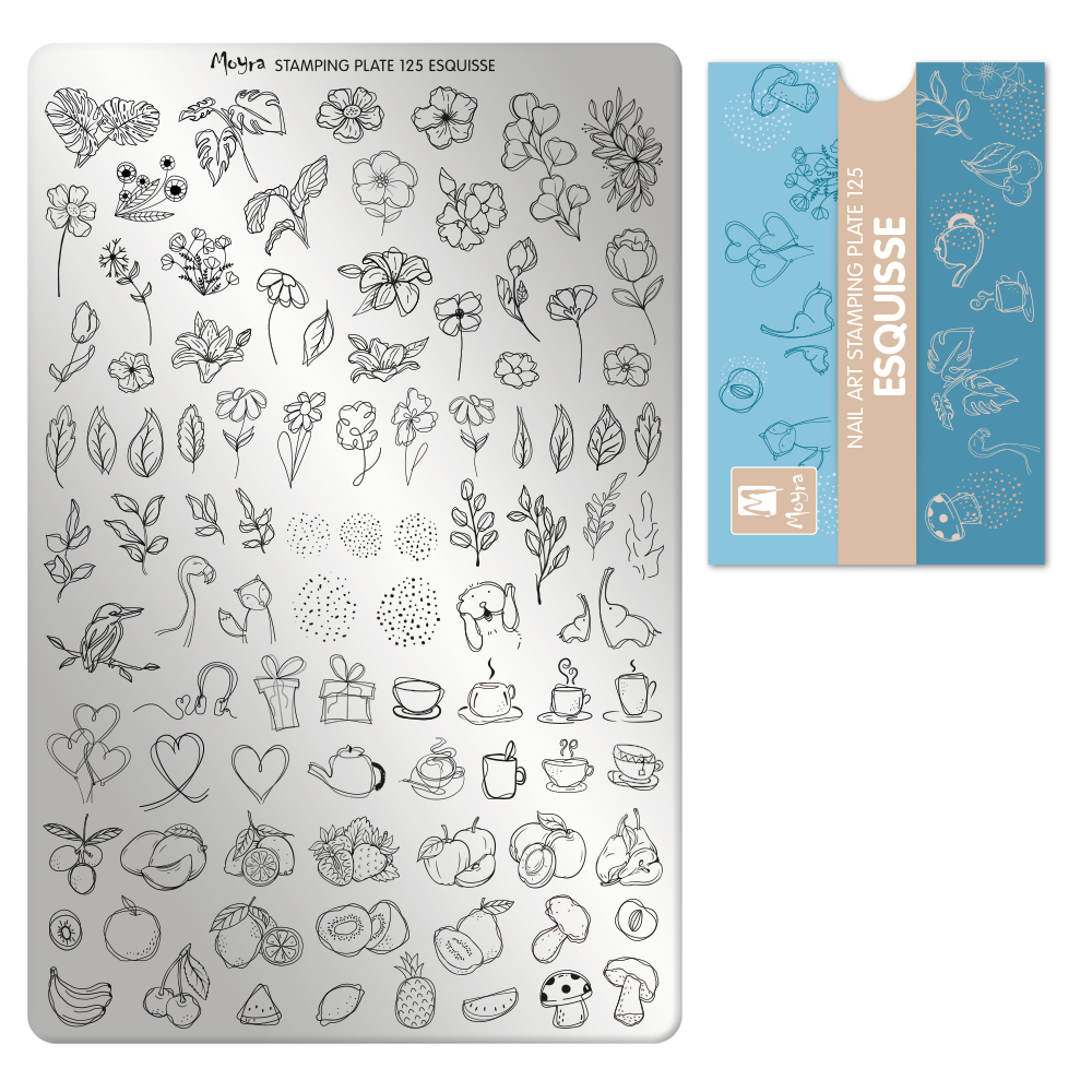 **Stamping Plate 125 Esquisse & Optional try on plate sheet