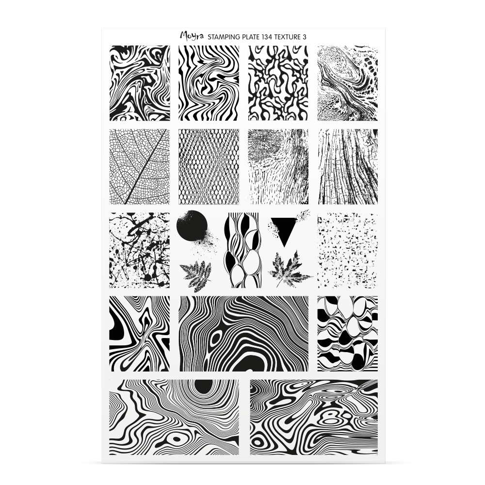 **Stamping Plate 134 Texture 3 & Optional try on plate sheet