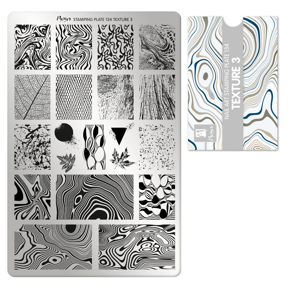 **Stamping Plate 134 Texture 3 & Optional try on plate sheet