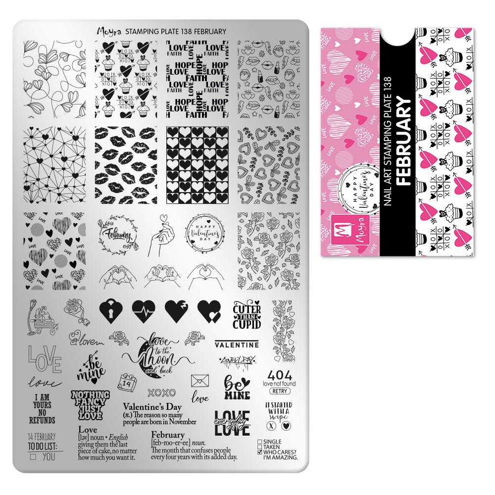 **Stamping Plate 138 February & Optional try on plate sheet