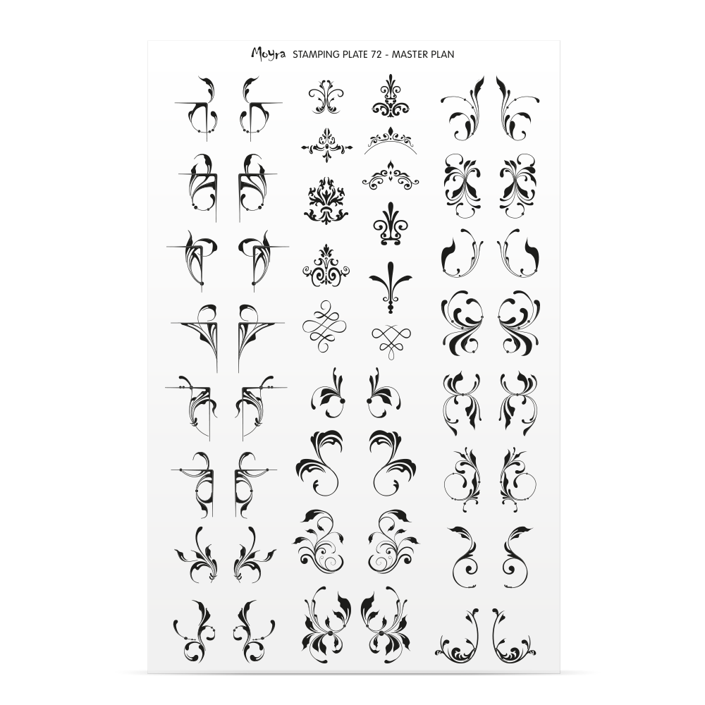 **Stamping Plate 72 Master Plan & Optional try on plate sheet