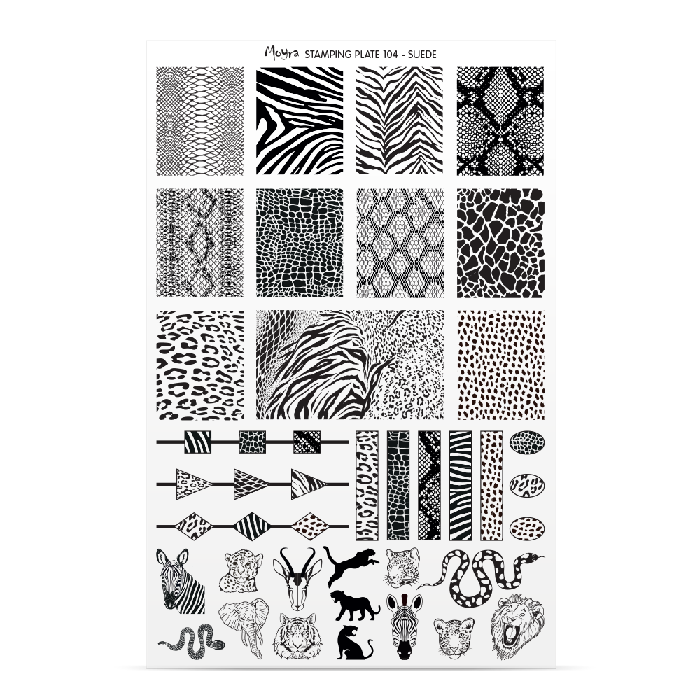 **Stamping Plate 104 Suede & Optional try on plate sheet