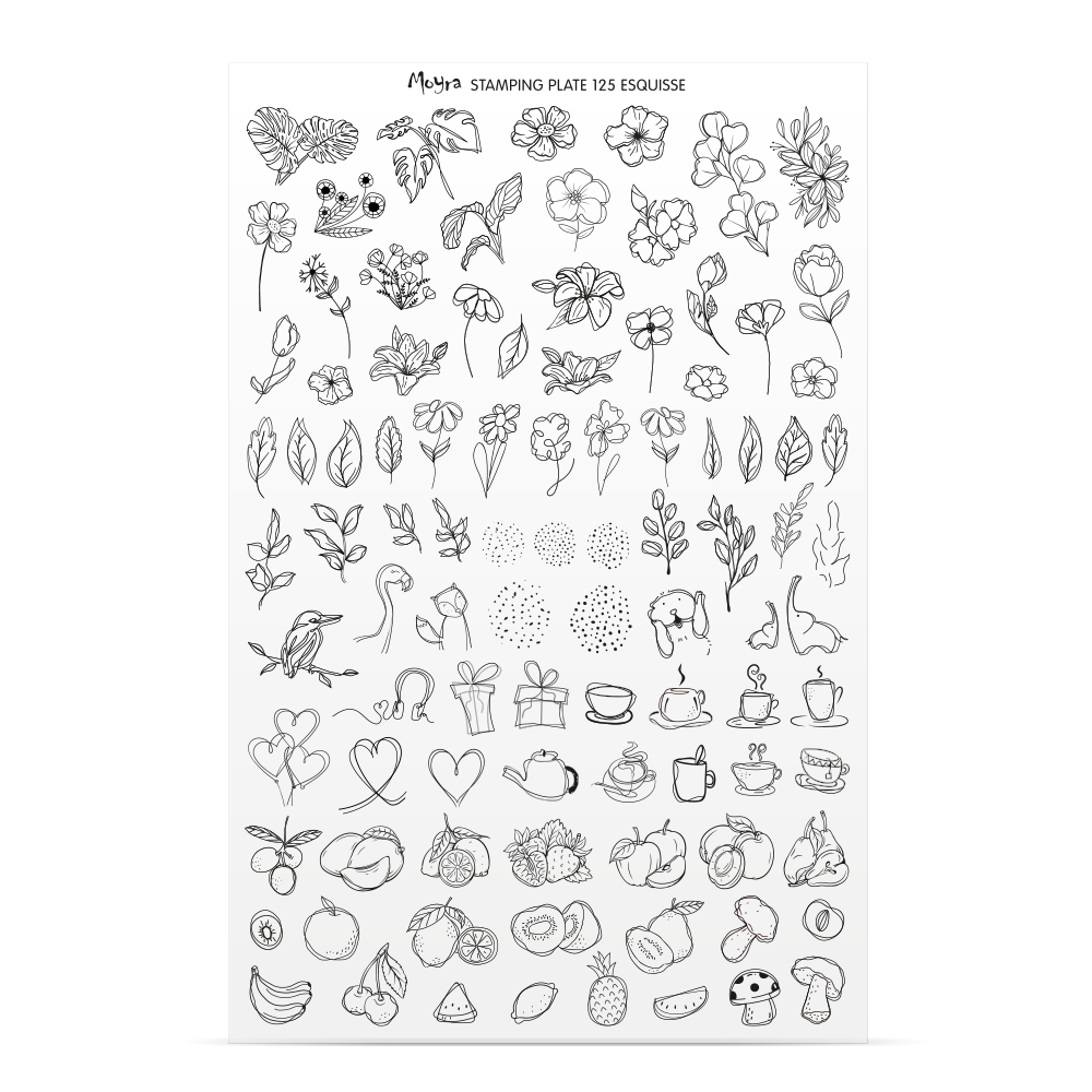 **Stamping Plate 125 Esquisse & Optional try on plate sheet