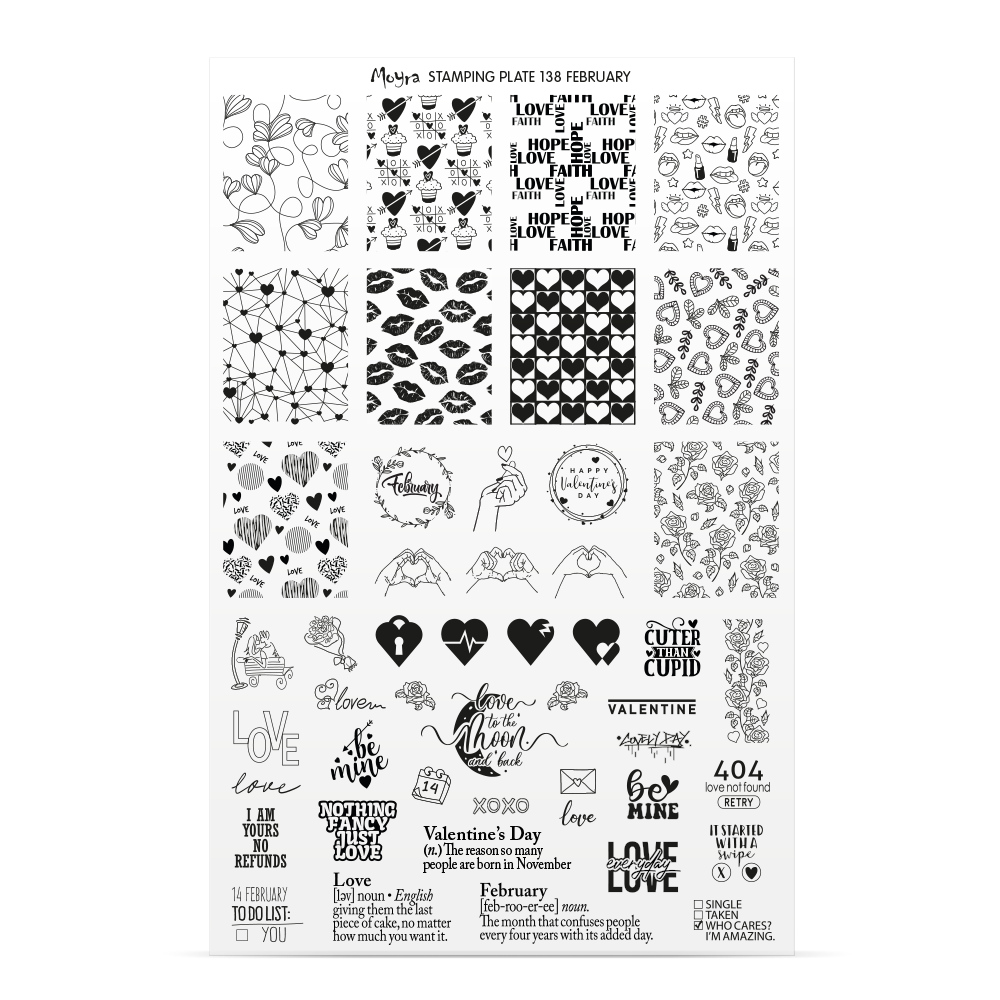 **Stamping Plate 138 February & Optional try on plate sheet