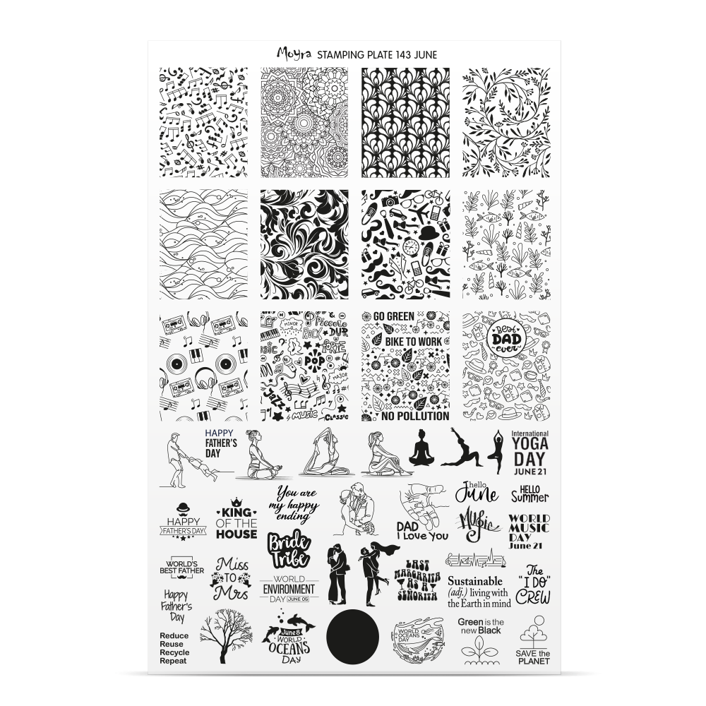 **Stamping Plate 143 June & Optional try on plate sheet