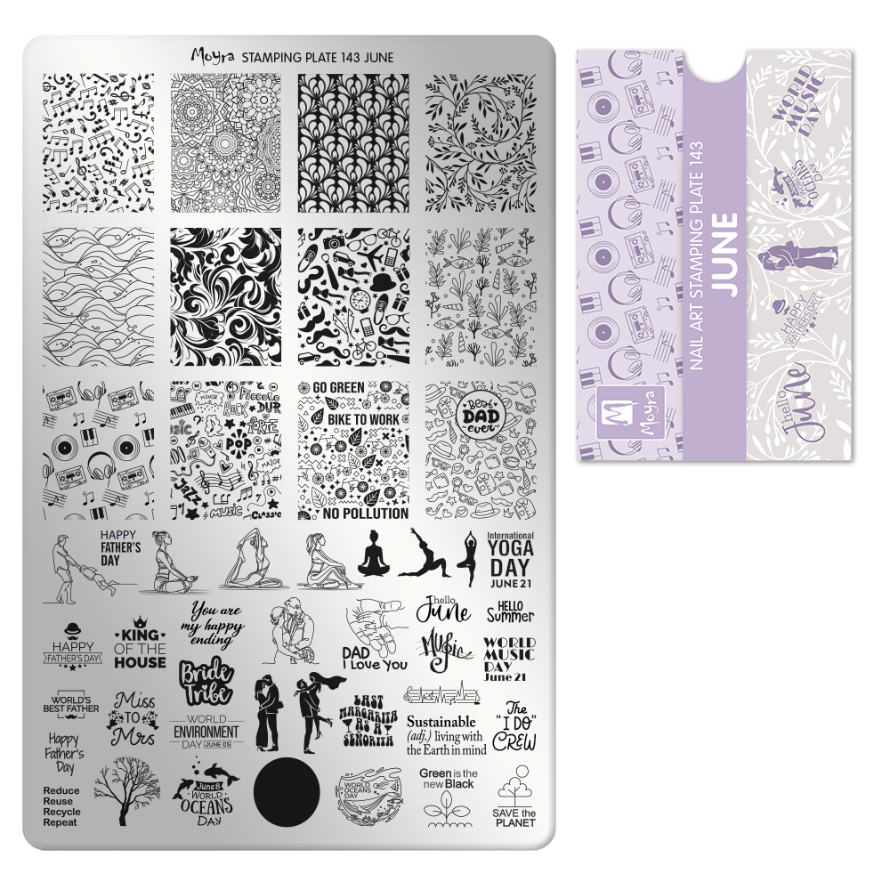 **Stamping Plate 143 June & Optional try on plate sheet