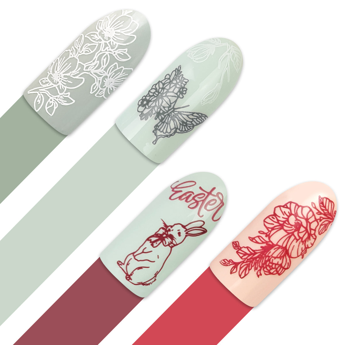 **Stamping Plate 130 In Bloom & Optional try on plate sheet