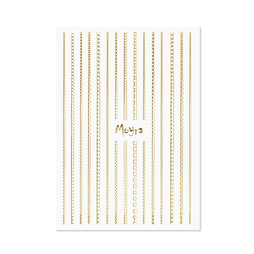 Nail Art Strips Gold Chain 01