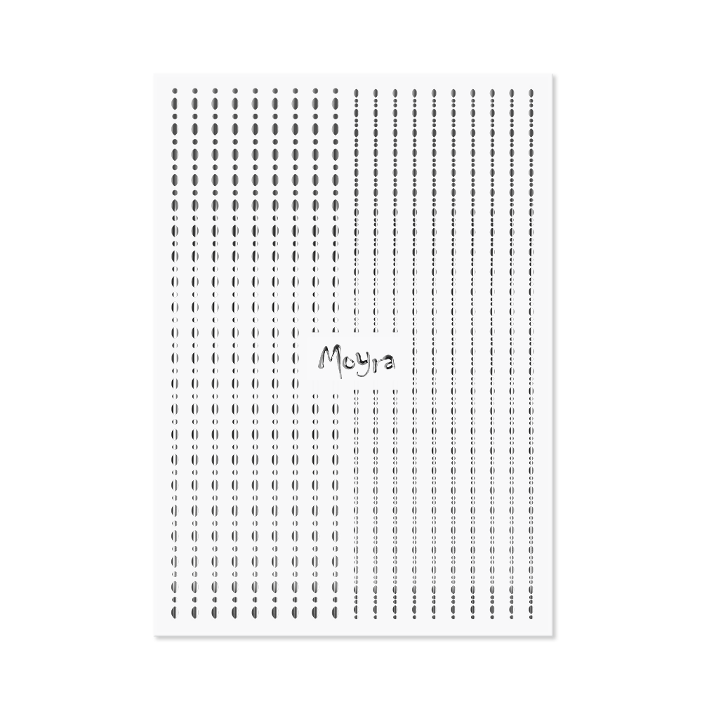 Nail Art Strips Silver Dots 02