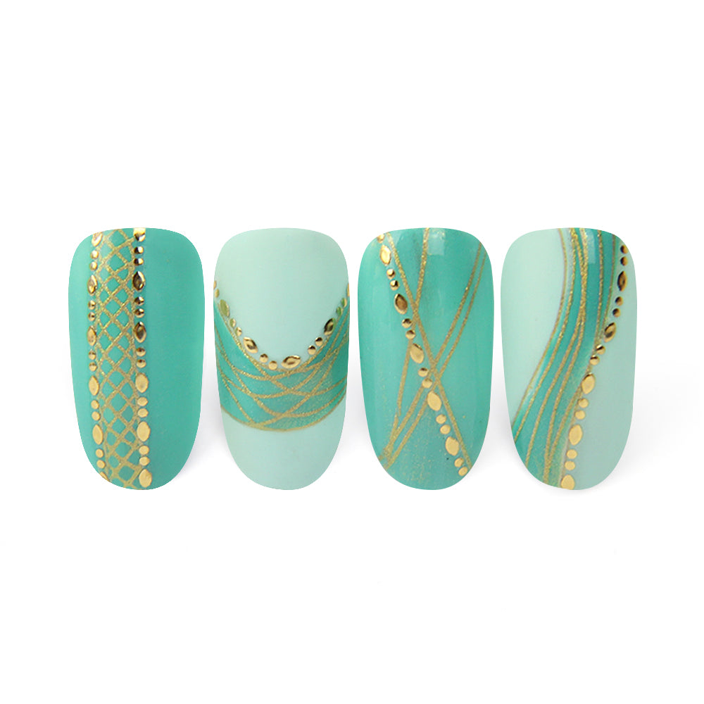 Nail Art Strips Gold Dots 01
