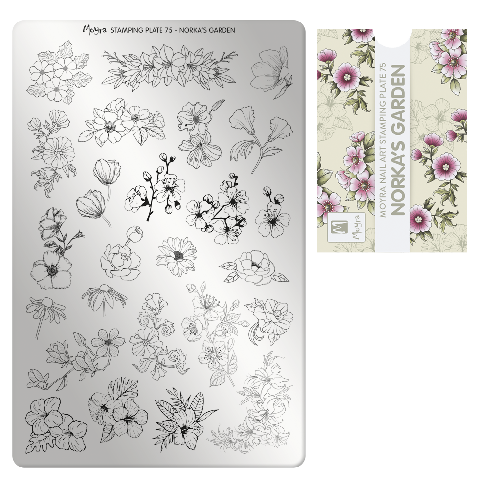 **Stamping Plate 75 Norka's Garden