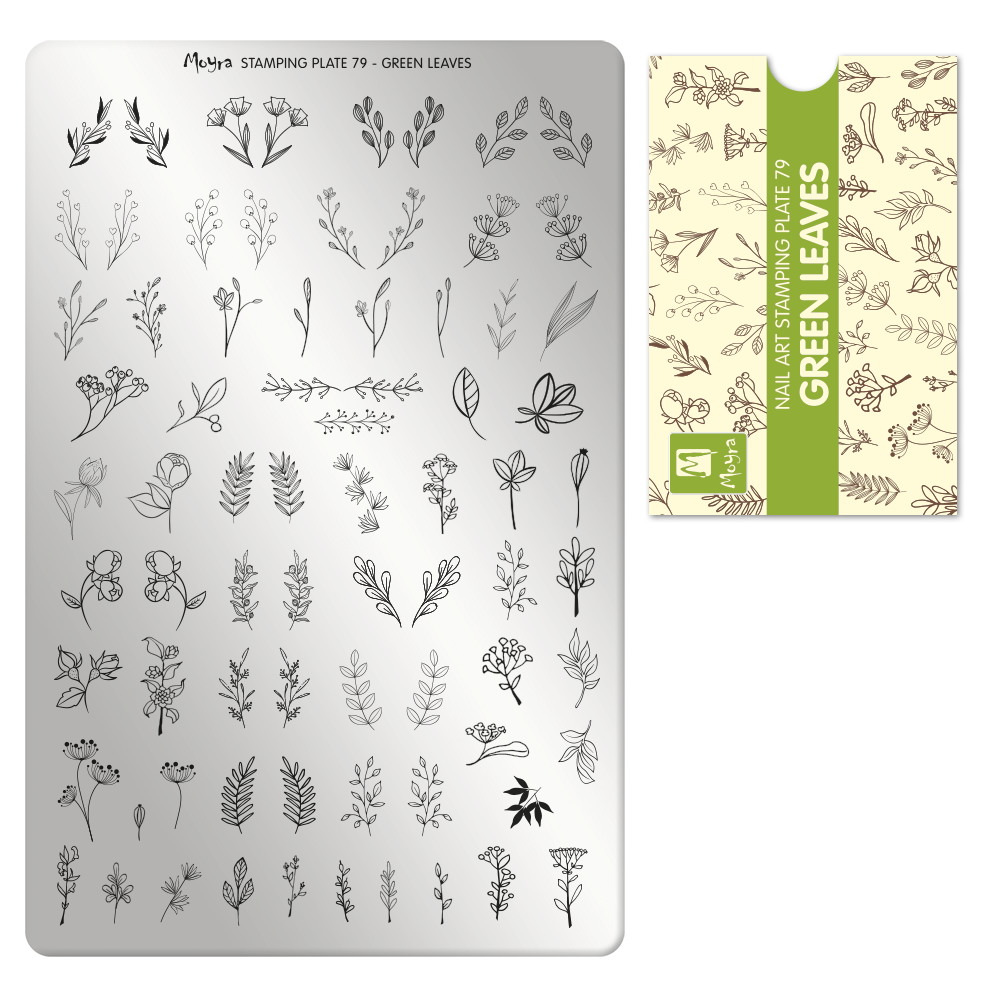 Stamping Plate 79 Green Leaves