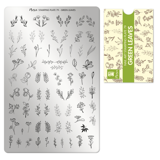 Stamping Plate 79 Green Leaves