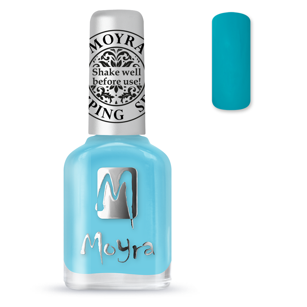 Moyra stamping nail polish SP22 turquoise