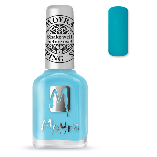 Moyra stamping nail polish SP22 turquoise