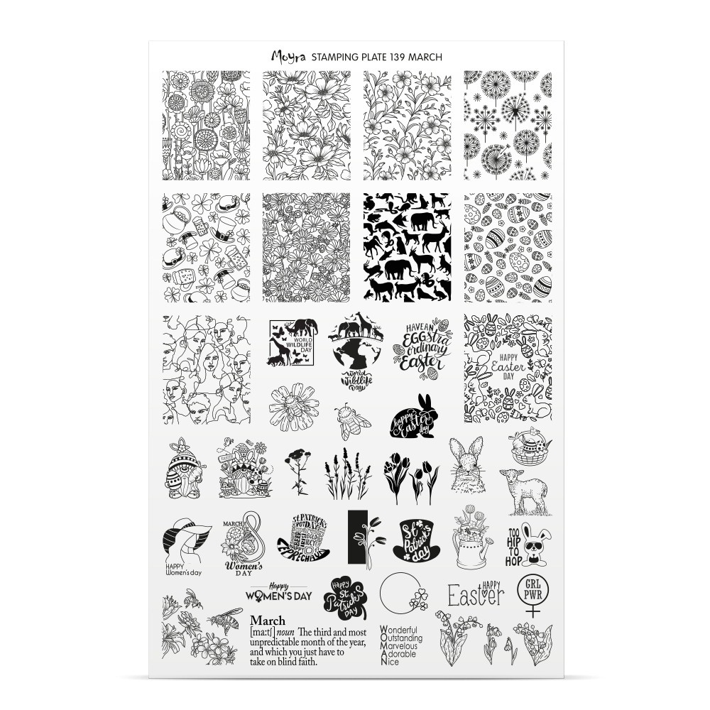 **Stamping Plate 139 March & Optional try on plate sheet