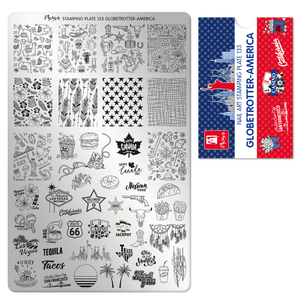 **Stamping Plate 133 Globetrotter - America