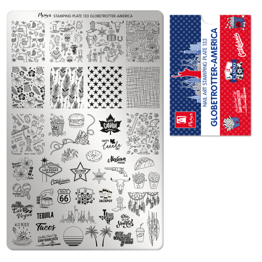**Stamping Plate 133 Globetrotter - America