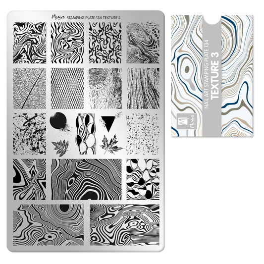 **Stamping Plate 134 Texture 3 & Optional try on plate sheet
