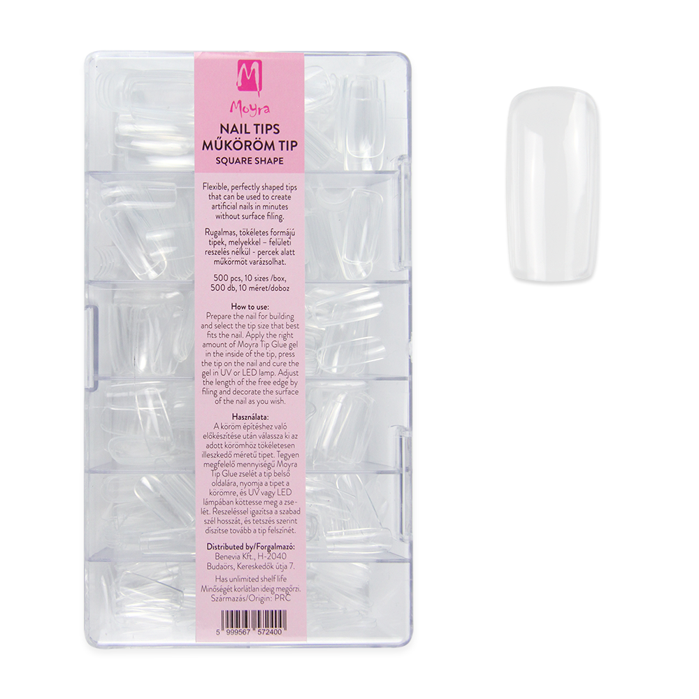 Moyra nail tips (full cover) square shape