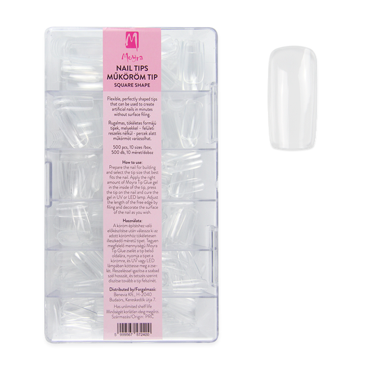 Moyra nail tips (full cover) square shape