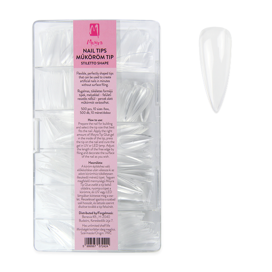 Moyra nail tips (full cover) stiletto shape