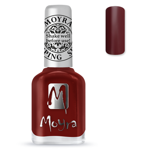 Moyra stamping nail polish - burgundy red SP03