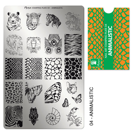 Moyra stamping plate 04 Animalistic